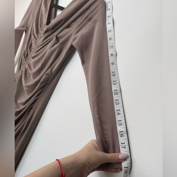 Self-Portrait One-Shoulder Ruched Midi Dress – Size 6 - Picture 12 of 16